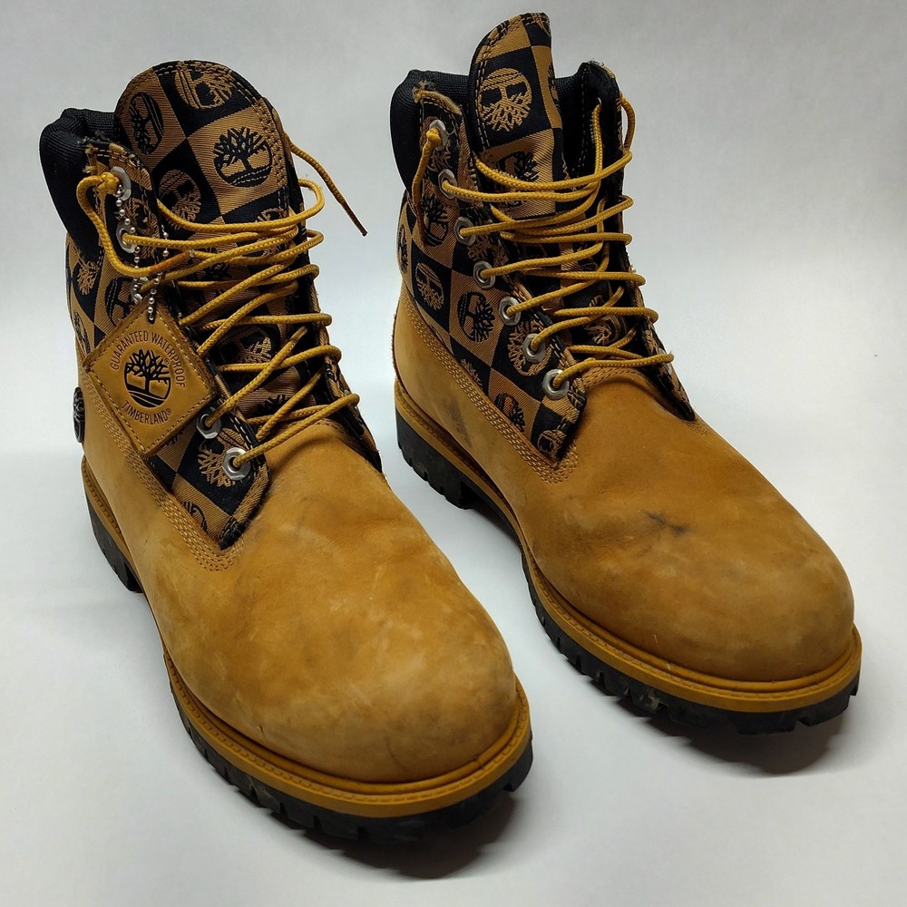Timberland boots size 9 US Camel Suede A7459 Classic Patchwork 6 INCH BOOTS